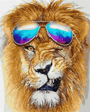 Lew w okularach