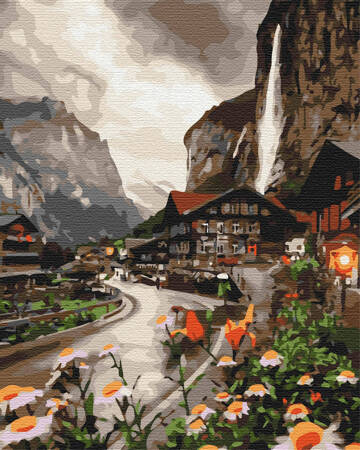 Miasto W Szwajcarii Malowanie Po Numerach
