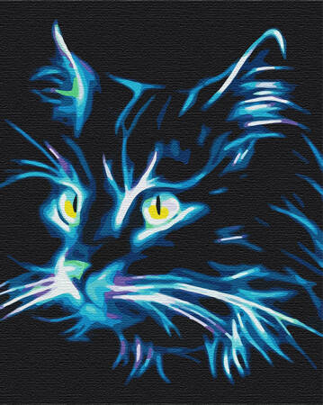 Neonowy Kot Malowanie Po Numerach