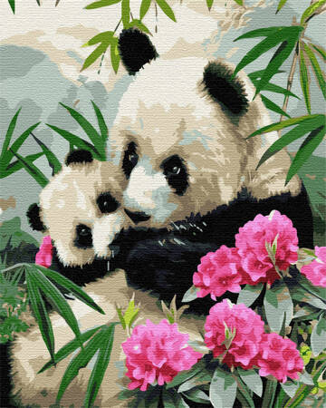 Pandy - Matka Z Dzieckiem W Kwiatach
