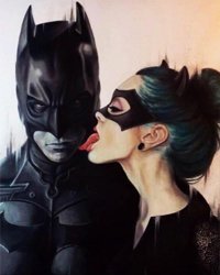 Pocałunek Batman i Kobieta-Kot