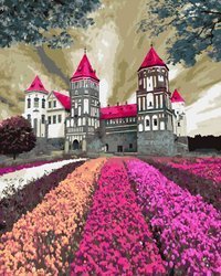Zamek Mirski w kwiatach