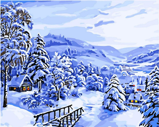 Zimowy krajobraz Malowanie Po Numerach