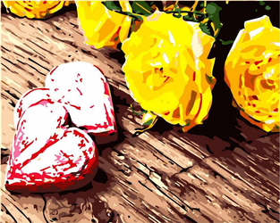 Żółte róże Malowanie Po Numerach